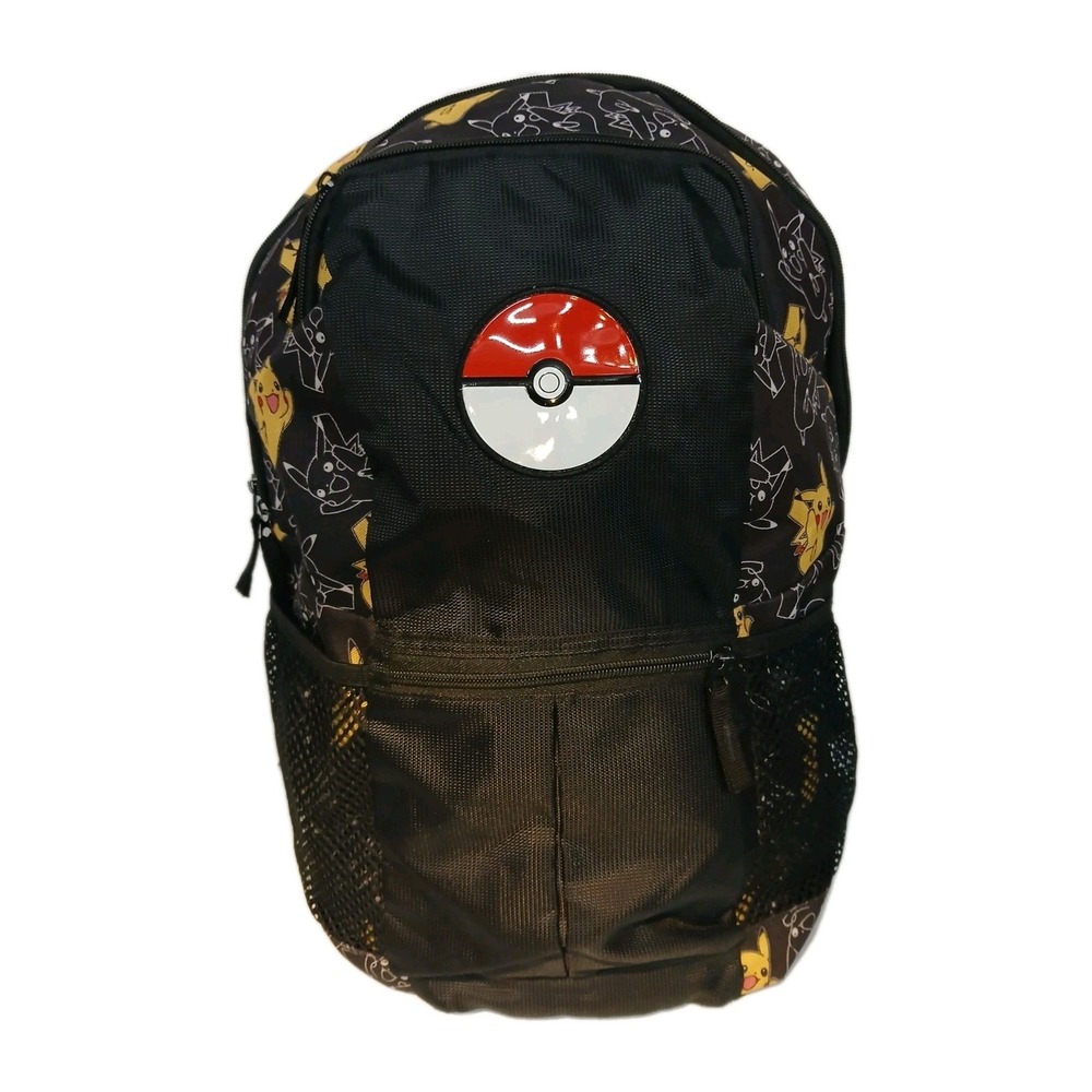 Pokemon Backpack Vintage Gotta Catch Them All Pikachu‎ School Backpack 14+ #1188